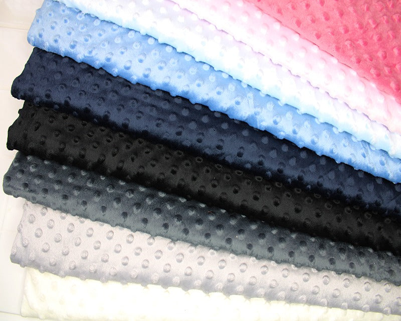 Dimple Fleece Fabric Super Soft Plain Material Cuddle Soft Plush Dots -   Canada