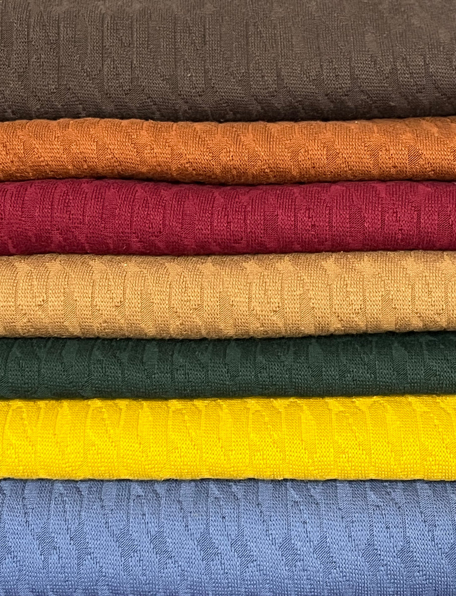 0.5M BROWN CABLE KNIT 420GSM £9.50PM NorthernMonkeyMakes