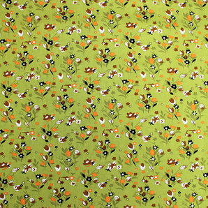 LIME BOLD FLORAL VISCOSE WOVEN