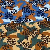 0.5M GOTS SAND CAMO PRINT BRUSHED FRENCH TERRY £8.50PM - NorthernMonkeyMakes