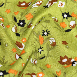 LIME BOLD FLORAL VISCOSE WOVEN