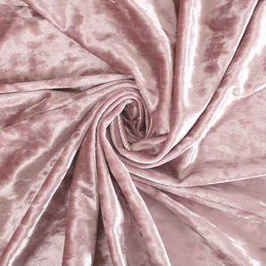 2MTR DUSKY PINK SPANDEX PLUSH CRUSHED VELOUR SPECIAL BUY
