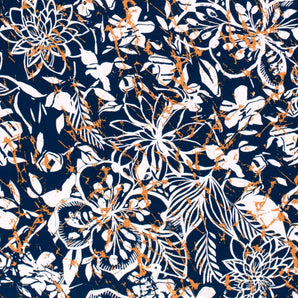 0.5M NAVY ABSTRACT FLORAL VISCOSE JERSEY £9PM