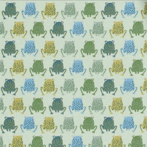 0.5M GREEN FROGS COTTON JERSEY £9PM