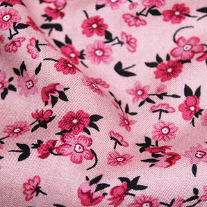 PINK PAINTERLY FLORAL VISCOSE WOVEN