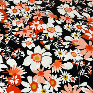 0.5M RED FLOWERS VISCOSE JERSEY £8.70PM