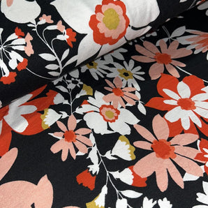 0.5M RED FLOWERS VISCOSE JERSEY £8.70PM