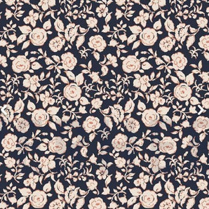 0.5M NAVY FLORAL VINES BAMBOO JERSEY £12.50PM - NorthernMonkeyMakes