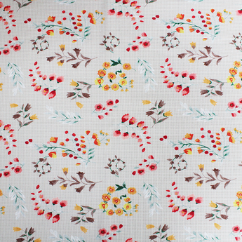 0.5M CREAM WATERCOLOUR FLORAL WAFFLE COTTON JERSEY £9.50PM - NorthernMonkeyMakes